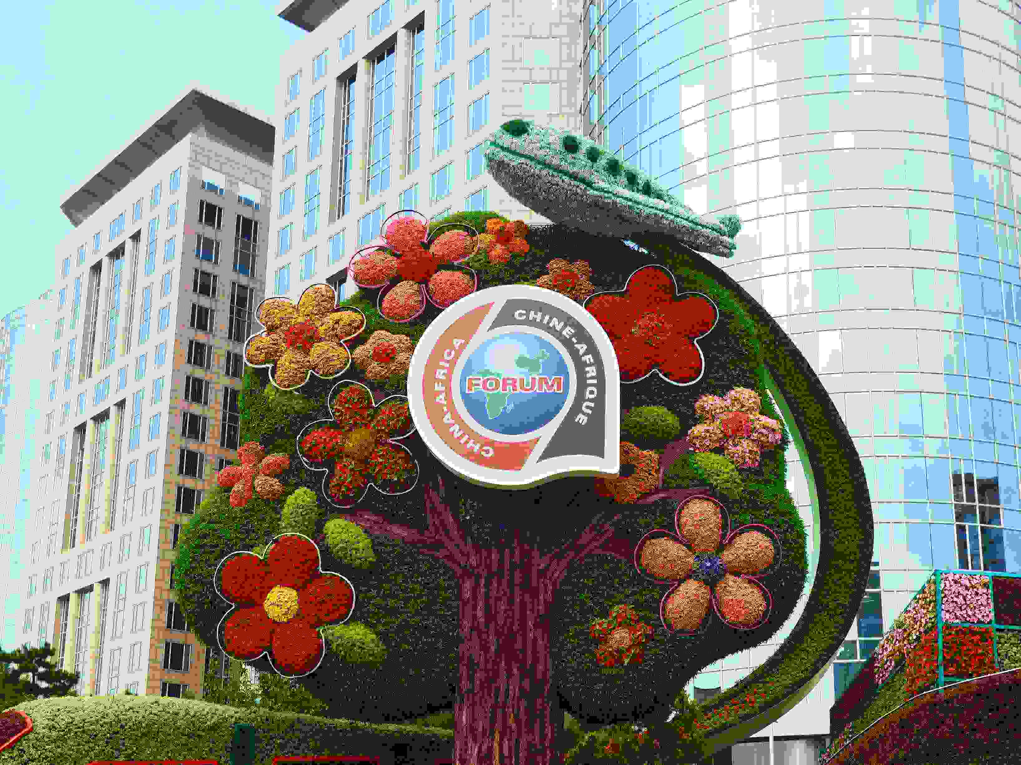 △北京長安街中非合作論壇峰會主題花壇