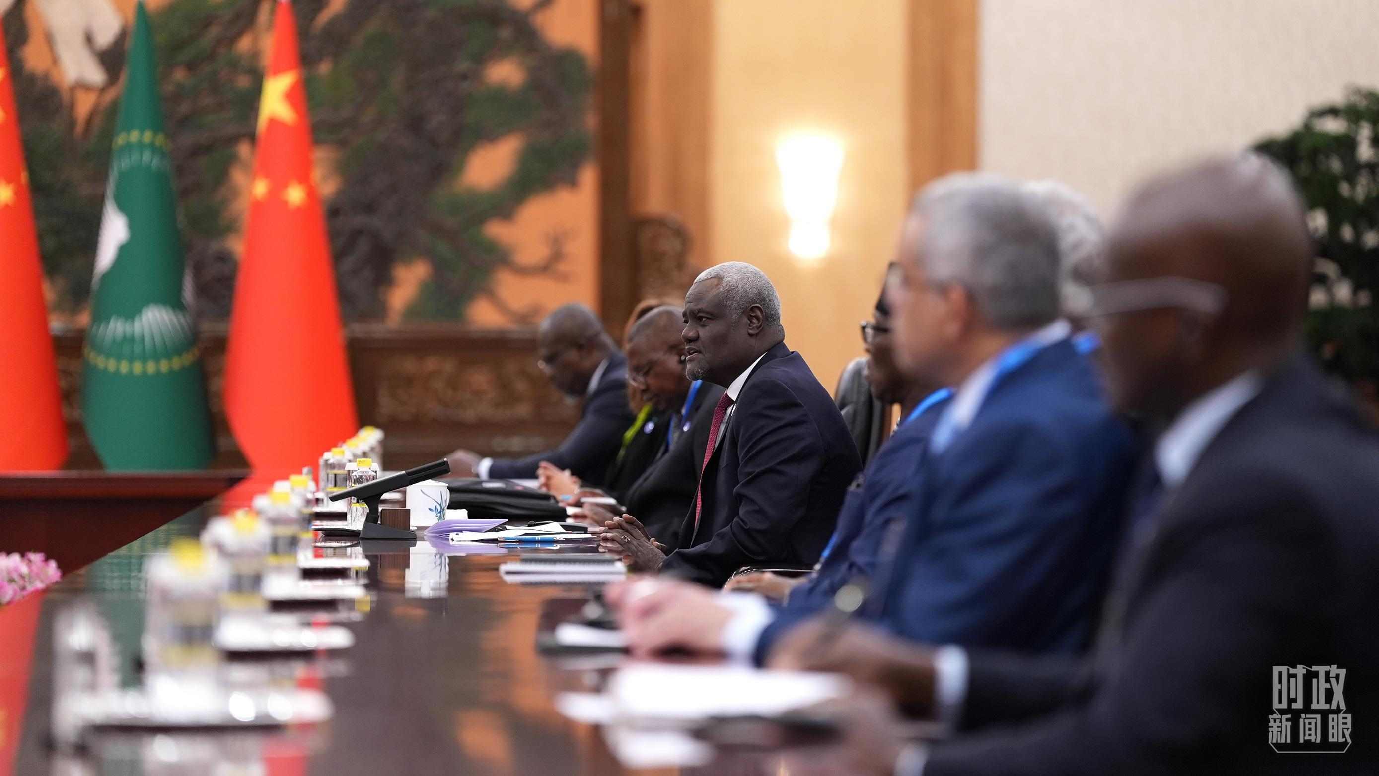  △正在參加會(huì)晤的非盟委員會(huì)主席。（總臺(tái)央視記者彭漢明拍攝）