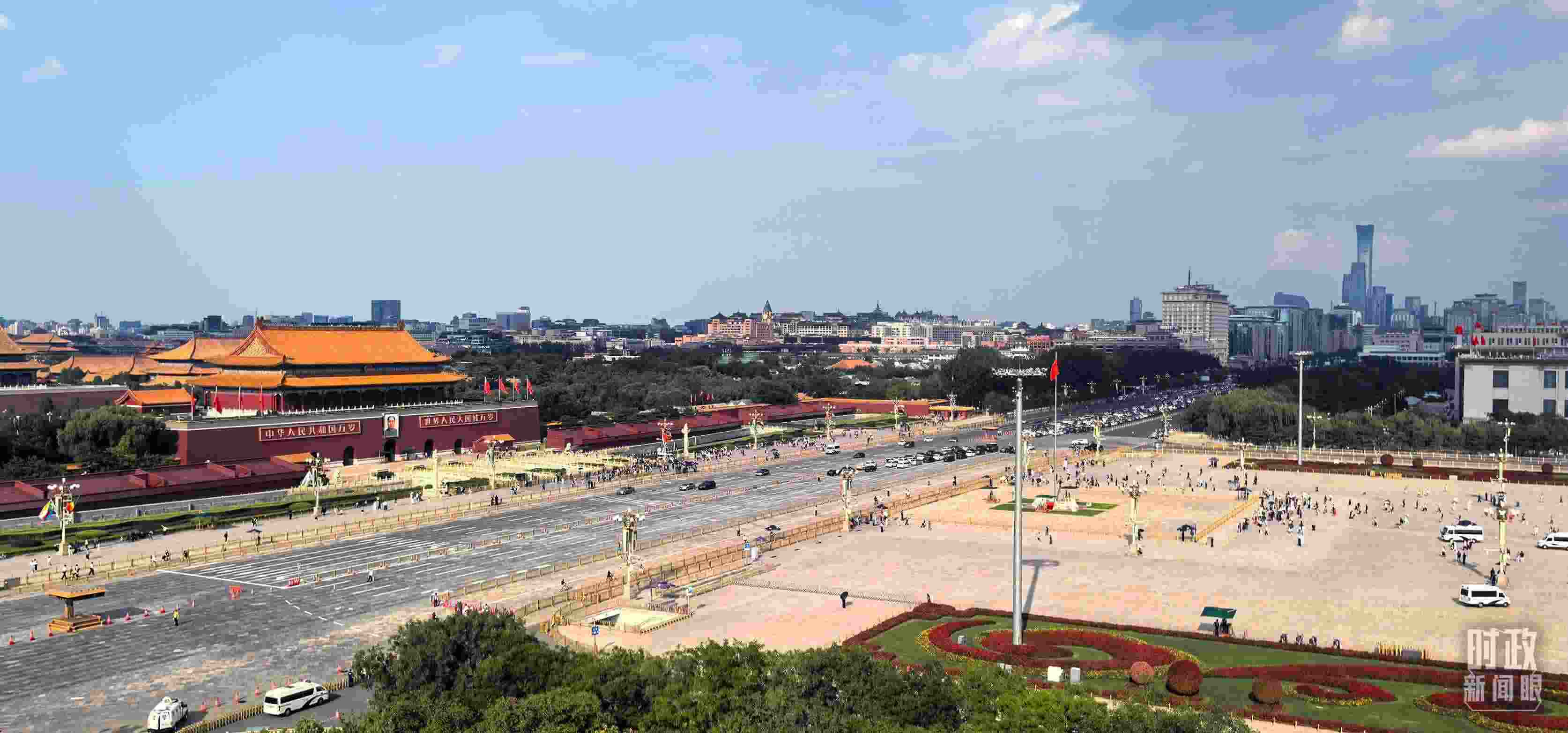 9月6日的天安門(mén)廣場(chǎng)。（總臺(tái)央視記者王子杭拍攝）