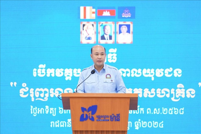 洪瑪尼在開幕式致辭?；顒又鬓k方供圖