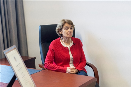 聯(lián)合國教科文組織前總干事伊琳娜·博科娃接受人民網(wǎng)采訪。人民網(wǎng) 常沙攝