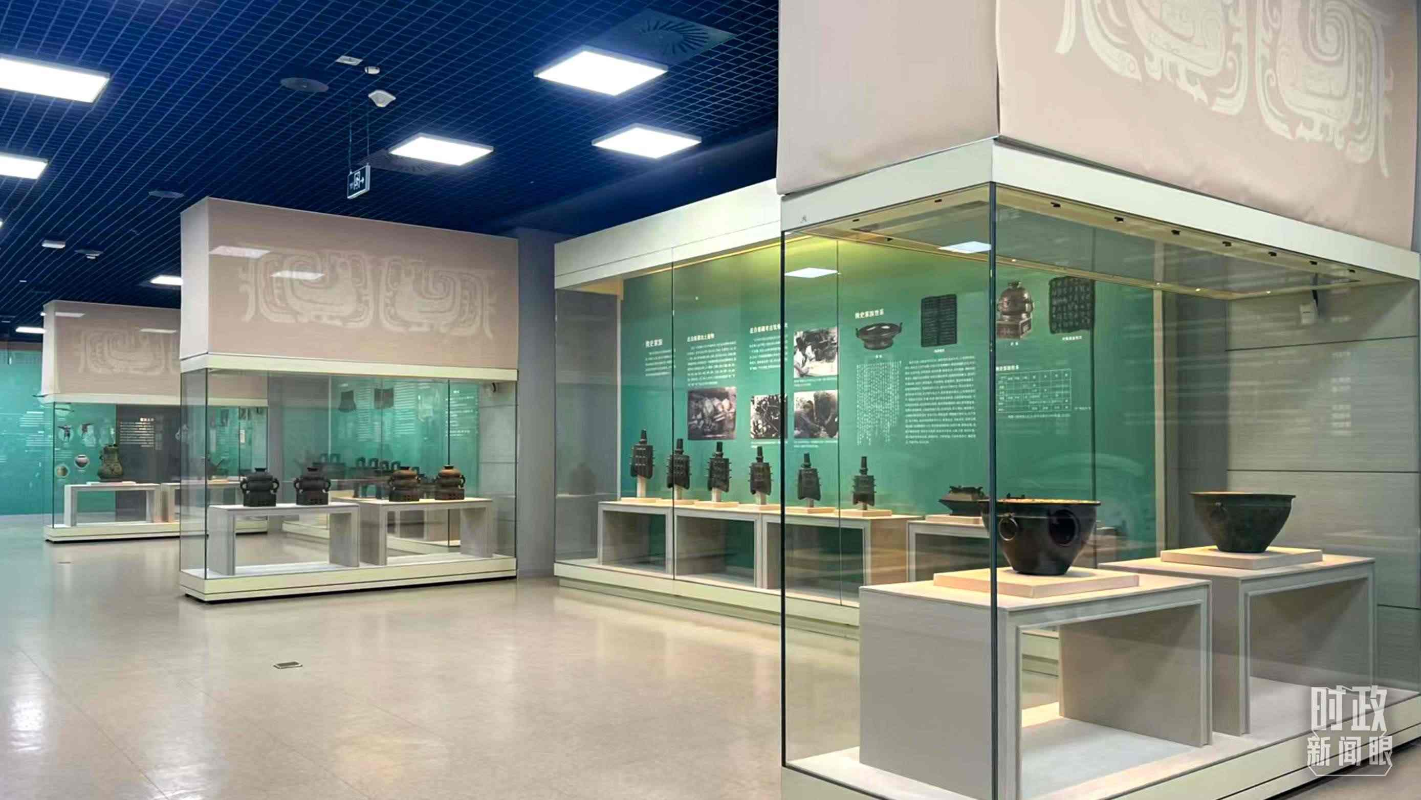 △ 寶雞青銅器博物院內(nèi)展陳。（總臺記者崔剛拍攝）