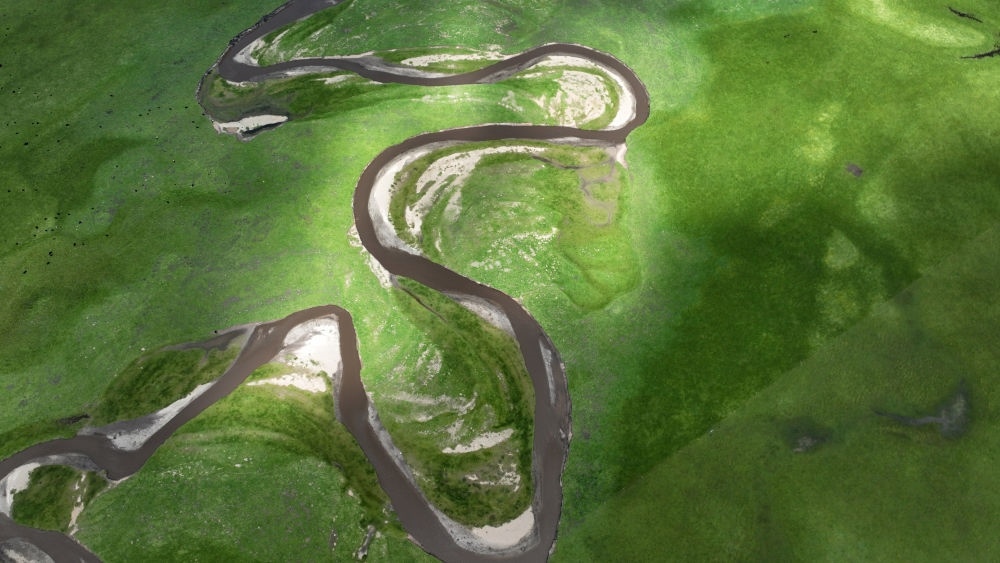 2023年7月6日在甘肅省甘南藏族自治州瑪曲縣拍攝的阿萬倉濕地景色（無人機(jī)照片）?，斍鷿竦卣嫉?62萬畝，是黃河上游重要的水源涵養(yǎng)區(qū)和生態(tài)功能區(qū)，被譽(yù)為“黃河之腎”。