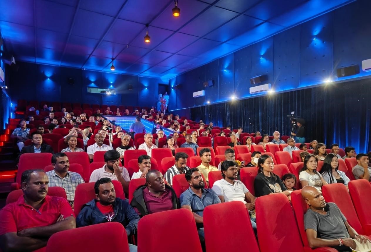 塞舌爾首屆中國電影節(jié)開幕式現(xiàn)場。林育楠 攝