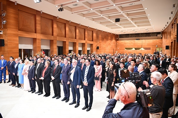 招待會(huì)現(xiàn)場(chǎng)。孫瑋 攝