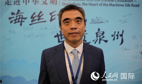 泉州市人民政府副市長(zhǎng)姚飛接受人民網(wǎng)采訪。人民網(wǎng) 王婧攝