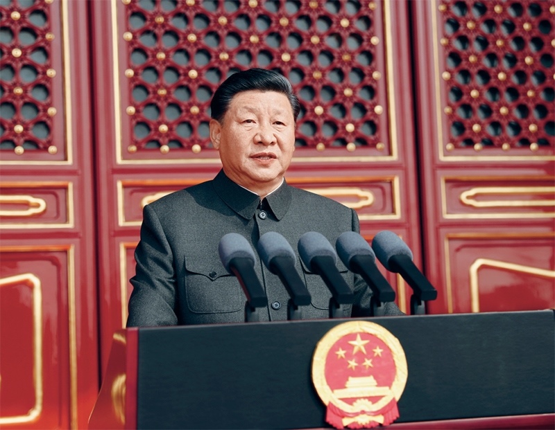 2019年10月1日，慶祝中華人民共和國成立70周年大會在北京天安門廣場隆重舉行。中共中央總書記、國家主席、中央軍委主席習近平發(fā)表重要講話。 新華社記者 鞠鵬/攝