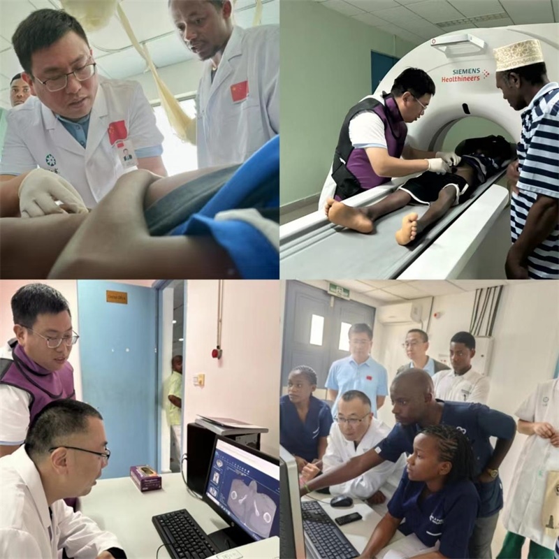 中國援桑醫(yī)療隊多科室專家與當(dāng)?shù)蒯t(yī)生共同為患者檢查。中國援桑醫(yī)療隊 供圖