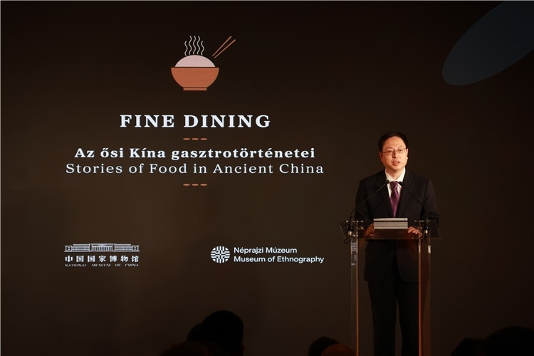 中國(guó)國(guó)家博物館副館長(zhǎng)楊帆致辭。圖片由中國(guó)駐匈牙利大使館提供。