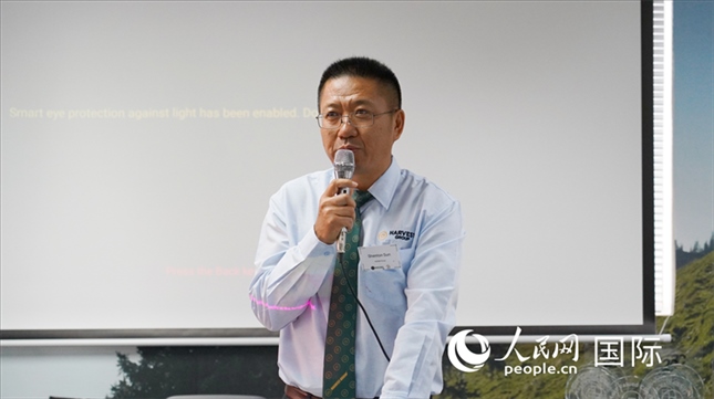 碩豐集團(tuán)董事長孫曉棟發(fā)言。 人民網(wǎng) 張茜攝