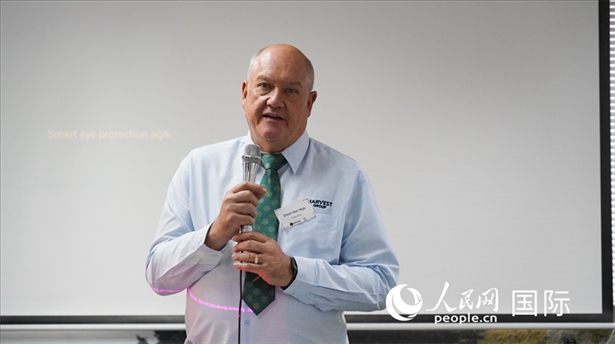 碩豐集團(tuán)市場總監(jiān)迪恩·范·維克發(fā)言。人民網(wǎng) 張茜攝