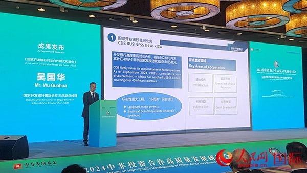 《國家開發(fā)銀行對非合作模式和案例》發(fā)布。人民網(wǎng)記者 萬宇攝