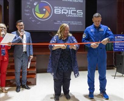 5月29日，“宇宙·金磚國家”圖片巡回展在北京舉辦。 北京俄羅斯文化中心供圖