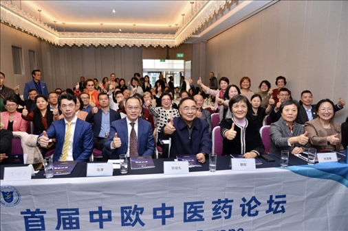 首屆中歐中醫(yī)藥論壇在布魯塞爾舉行，圖為論壇現(xiàn)場。（比利時浙江籍僑團(tuán)聯(lián)盟供圖）