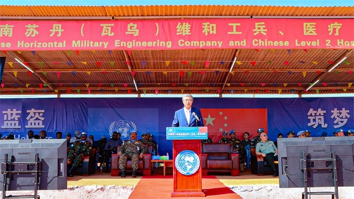 中國駐南蘇丹大使馬強發(fā)言。孫千攝