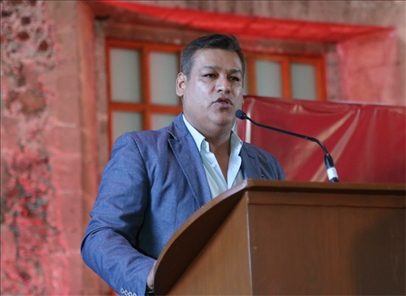 阿爾貝托·維拉致辭。主辦方供圖