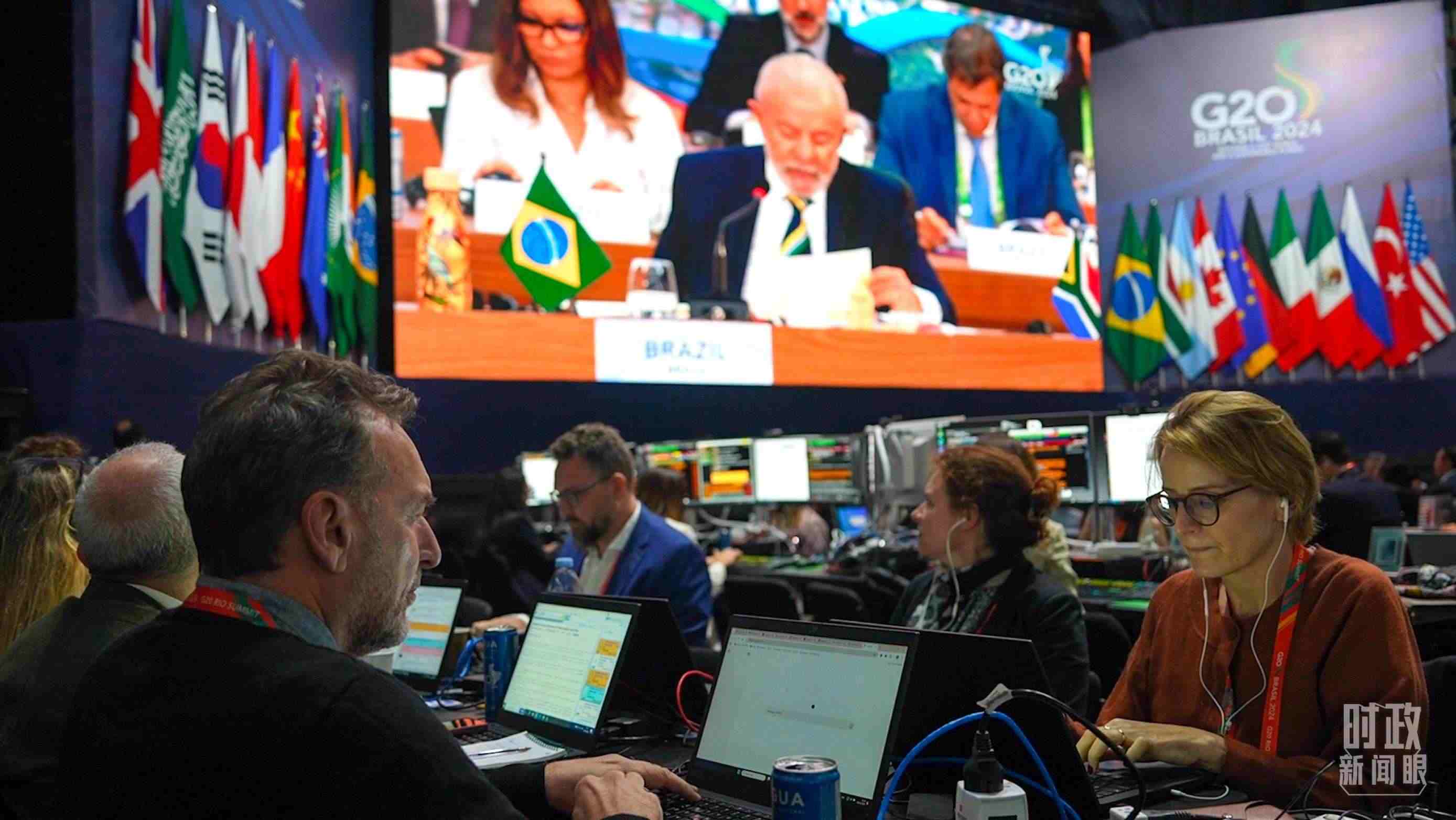 △G20里約峰會(huì)媒體中心。（總臺(tái)央視記者盧心雨拍攝）