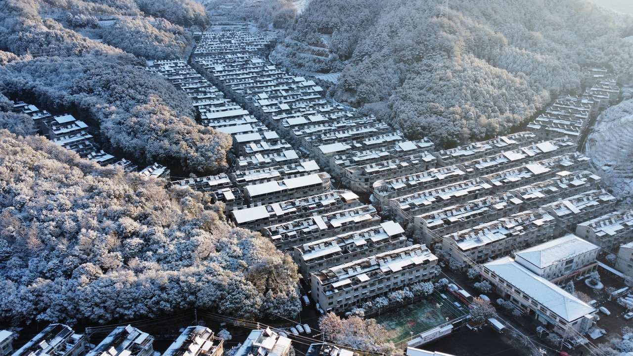 慶元縣濛洲街道同濟新村，雪后初霽。慶元縣融媒體中心 供圖