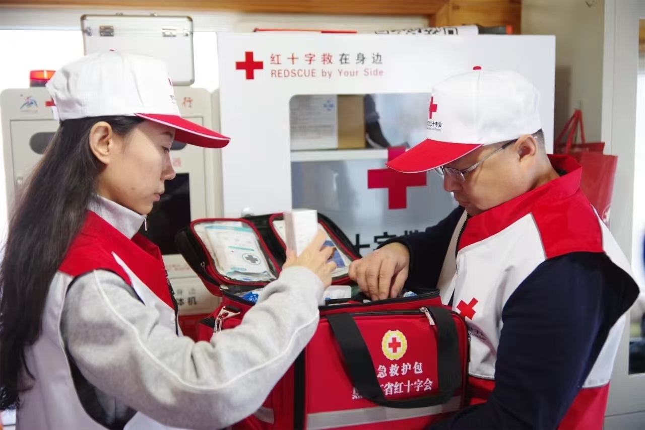 應(yīng)急救援志愿者培訓(xùn)現(xiàn)場。 中國紅十字會總會供圖