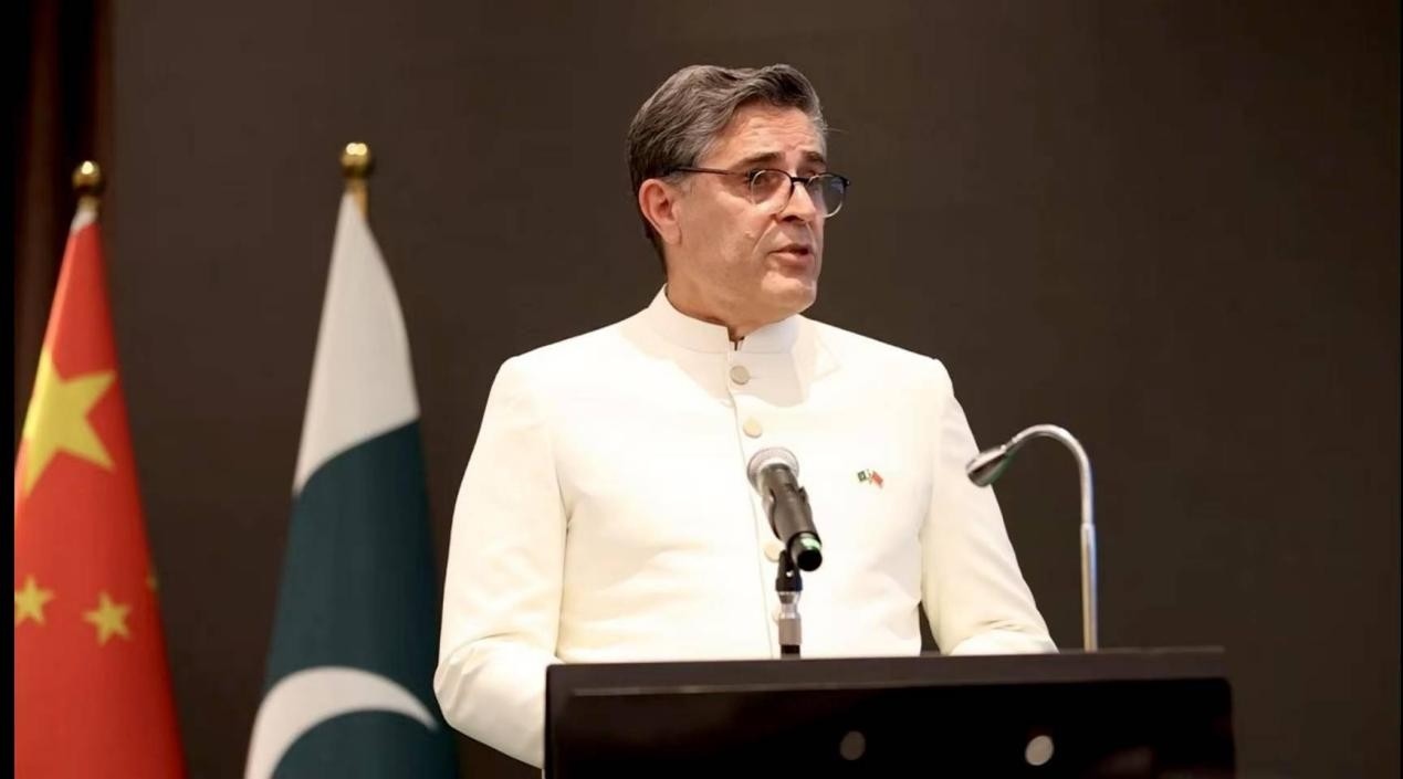 巴基斯坦駐華大使卡里爾·哈什米致辭。巴基斯坦駐華大使館供圖