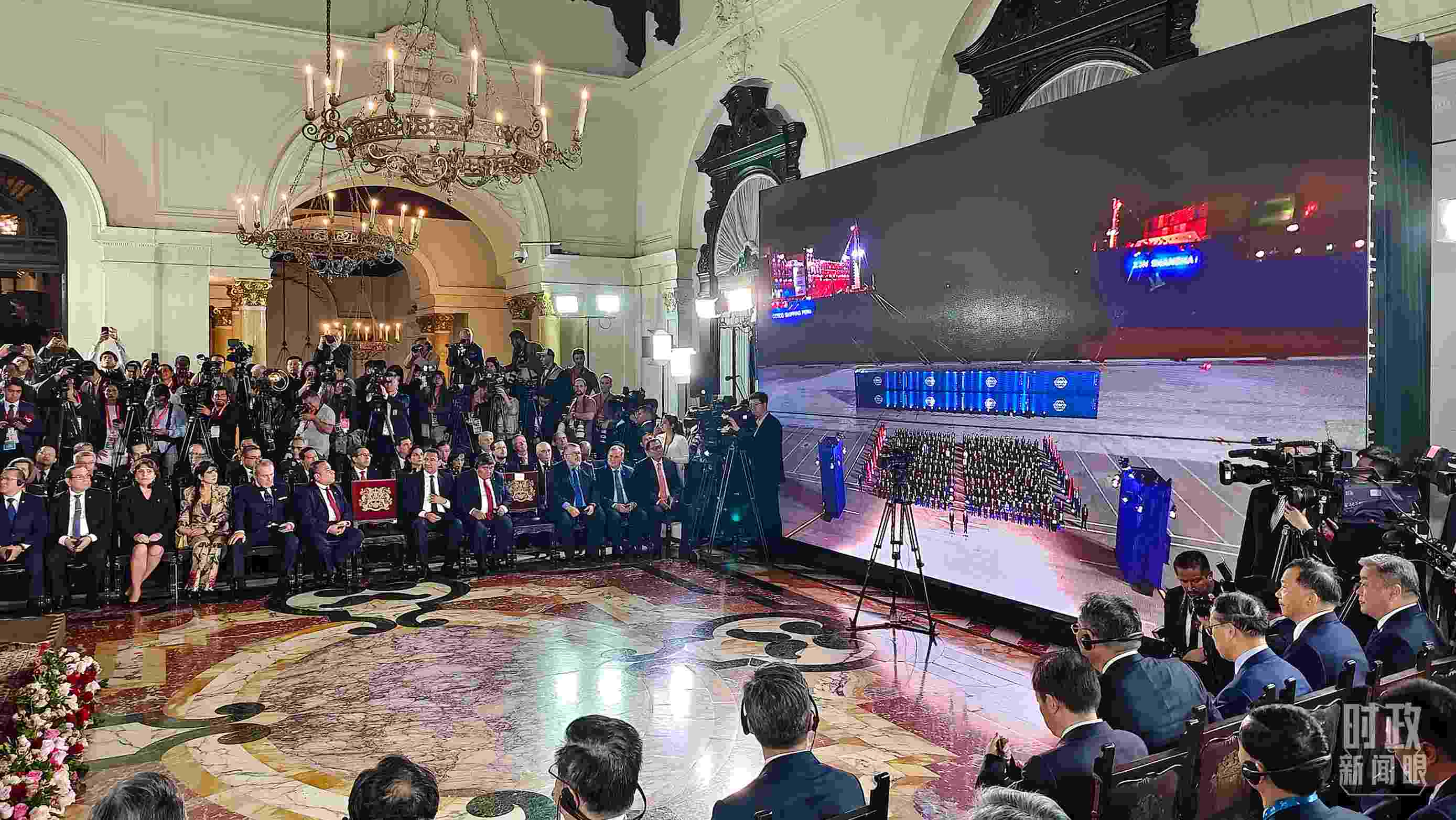 錢凱港開港儀式現(xiàn)場(chǎng)。（總臺(tái)央視記者韓銳拍攝）