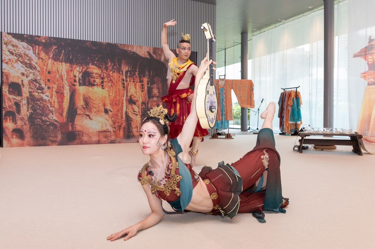 《龍門金剛》舞蹈。中國(guó)駐大阪旅游辦事處供圖