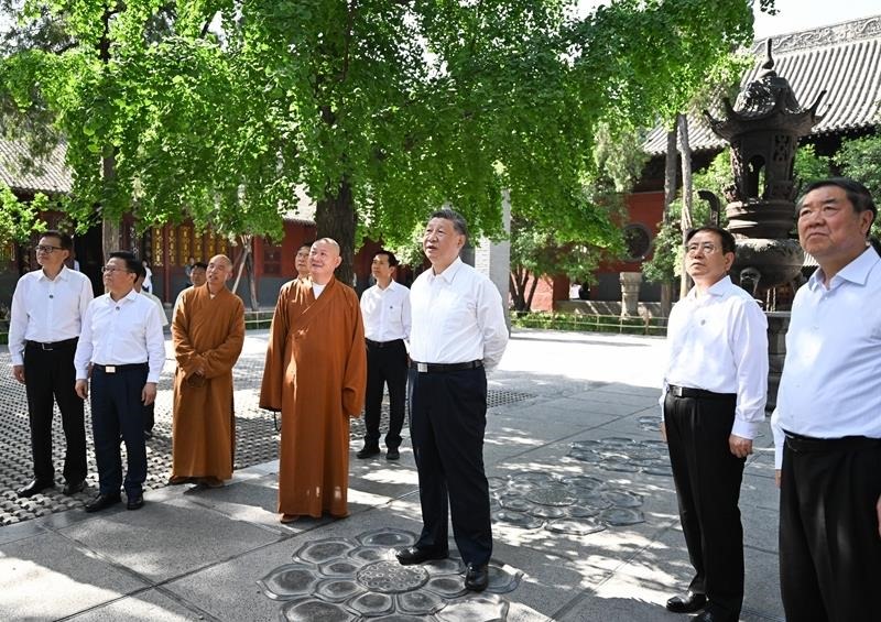 △2025年5月19日，習近平總書記在河南洛陽白馬寺考察。